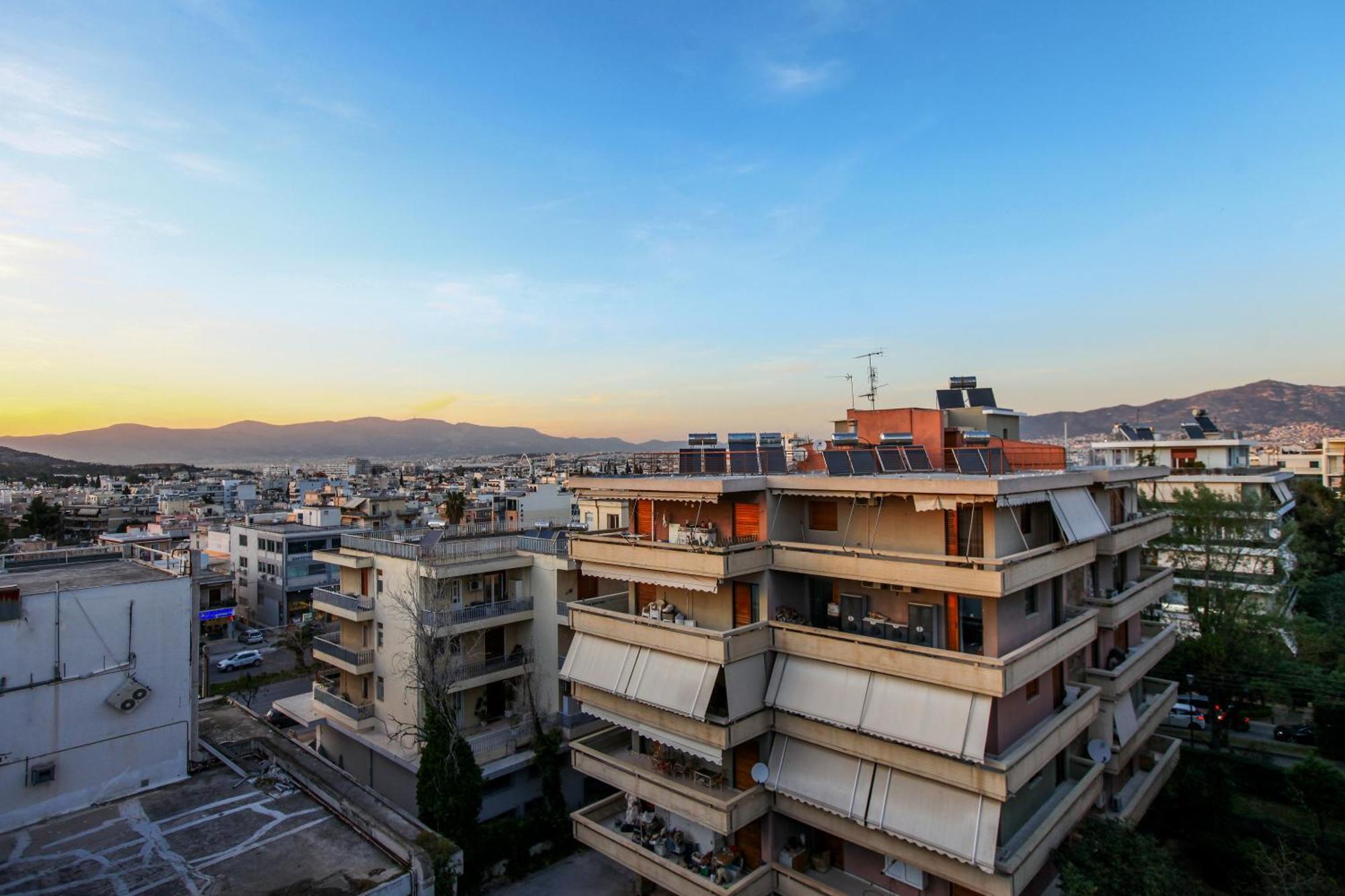 Loft Condo Next To Metro Station. Amazing View! Athen Eksteriør bilde